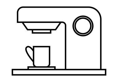 Kafedeki kahve makinesinin simgesi.