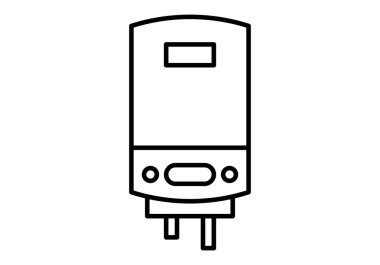 Gaz ısıtıcısının siyah simgesi