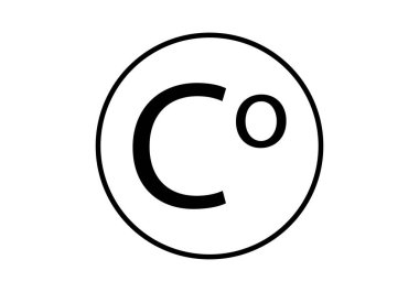 Sıcaklık derecesi için siyah simge