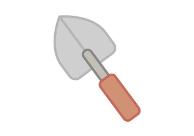 Turuncu saplı küçük bahçıvan küreği.