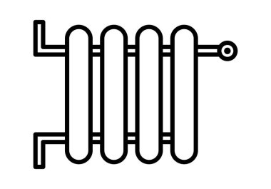 Isıtma radyatörünün siyah simgesi