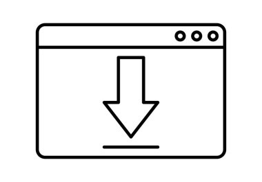 Web sayfası indirmek için siyah simge