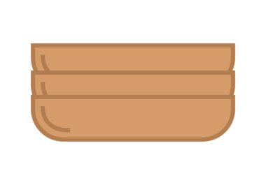 Mutfak için istiflenmiş seramik tabaklar