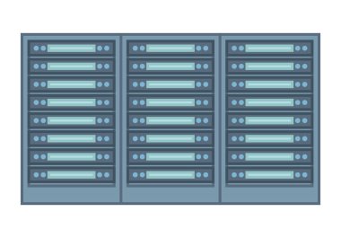İnternet veya bilgisayar sunucuları için teknolojik ekipman