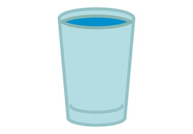 Mavi su bardağı veya plastik bardak