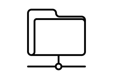 Ağa bağlı işletim sistemi dizininin siyah simgesi