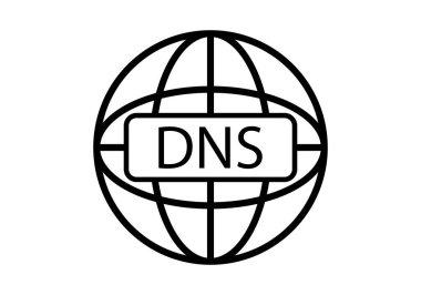 Kara İnternet ve DNS simgesi