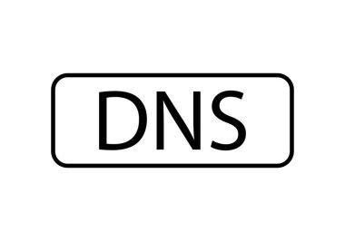 Siyah İnternet DNS imza simgesi