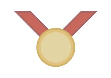 kırmızı kurdele ile altın madalya