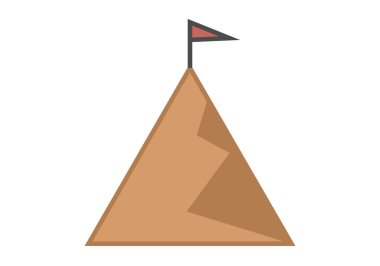 Zirvesinde nane bayraklı dağ