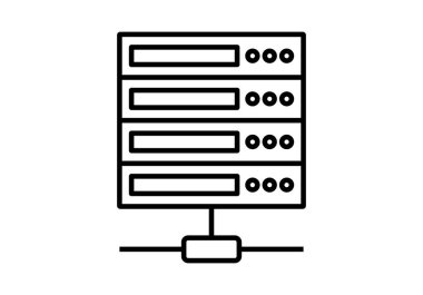 Ağa bağlı sunucuların siyah simgesi