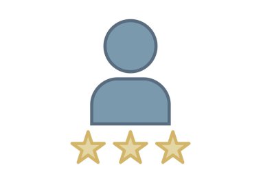 Yıldız dereceli mavi kullanıcı avatarı