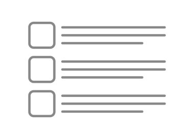 İşaretli kutular ile seçenekler listesi
