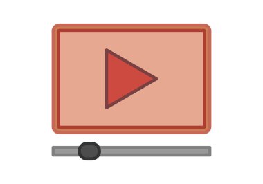 Kırmızı oyunu olan video oynatıcı