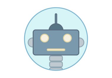 Robot kafası ya da mavi çemberdeki yapay zeka