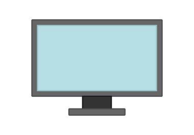 Bilgisayar ekranı açık ve siyah