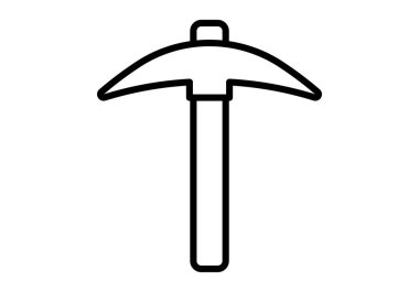 Madencilik için siyah madenci kazma simgesi