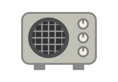 Beyaz arka planda eski gri klima