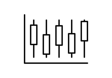Siyah kripto para birimi çubuğu simgesi