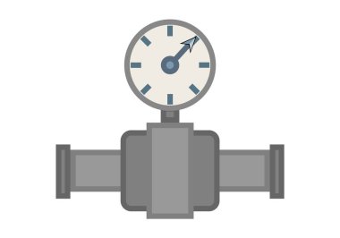 Basınç göstergeli gri boru