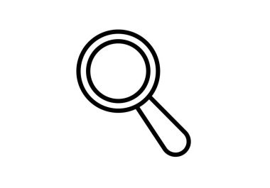 Siyah araştırmacı cam ikonu