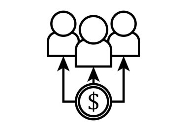 Kara Dolar kar payı simgesi