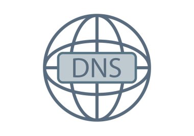 Dns ile mavi internet simgesi