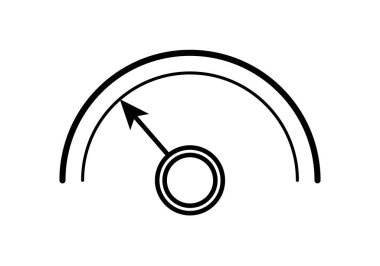 Siyah araba hız göstergesi simgesi