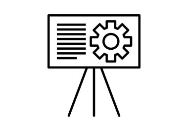 Siyah proje geliştirme simgesi