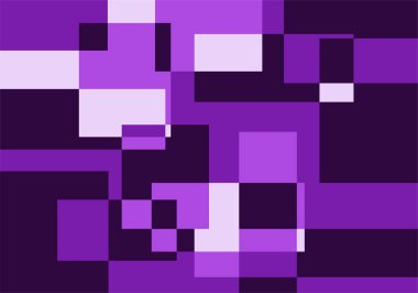 Kırmızı, mor ve beyaz karelerin ve dikdörtgenlerin soyut arkaplanı