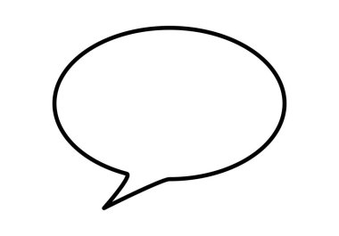 Siyah boş konuşma balonu simgesi