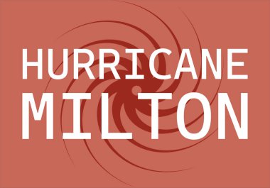 Milton Kasırgası kırmızı alarm arka planı