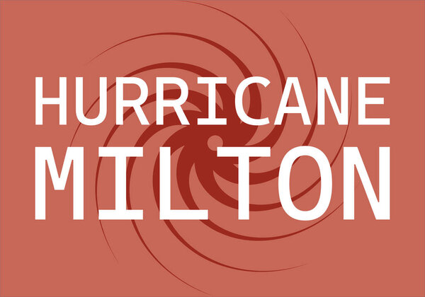 Hurricane Milton red alert background