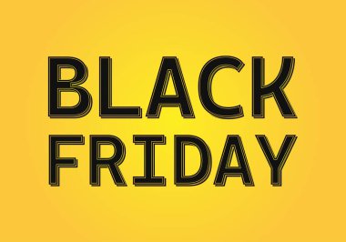 Sarı arka planda siyah harfli Kara Cuma posteri