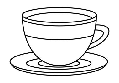 Siyah çay ya da kahve ikonu