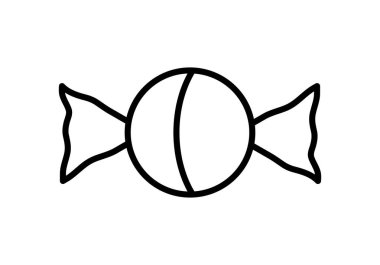 Siyah ambalajlı şeker ikonu