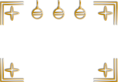 Altın çerçeveli Noel topları