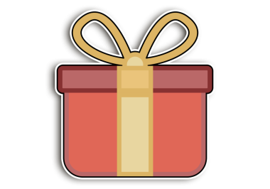 Kırmızı hediye etiketi ve altın Noel yayı