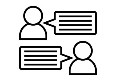 Boş konuşma balonlu siyah sohbet kullanıcı simgesi