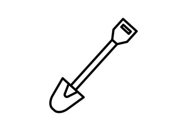 Kazmak için siyah kürek simgesi