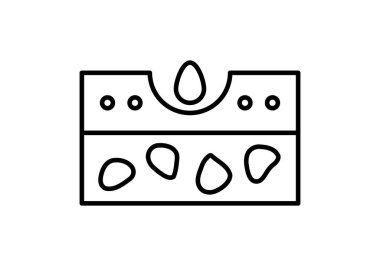 Tohum ekilmiş siyah toprak simgesi