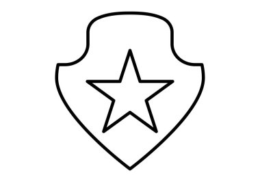 Yıldızlı Siyah Kalkan simgesi