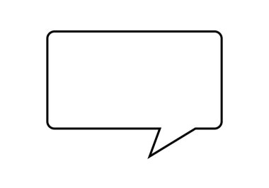 Siyah boş konuşma balonu simgesi