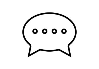 İki kişi arasındaki siyah konuşma balonu simgesi