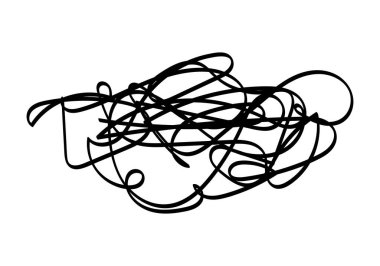 İmzalı veya karalamalı siyah karalama