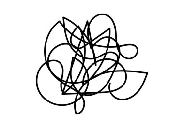 İmzalı veya karalamalı siyah karalama