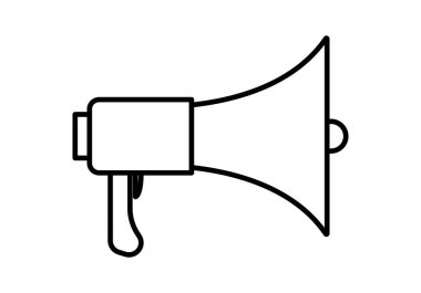 Siyah megafon veya hoparlör simgesi