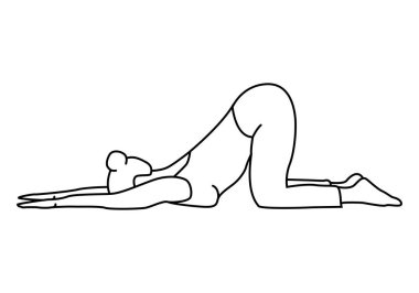 Yoga pozu veren siyah kadın ikonu