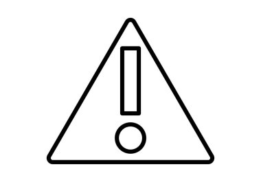 Beyaz arkaplanda uyarı veya uyarı işareti