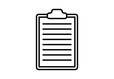 Belgeli siyah pano simgesi